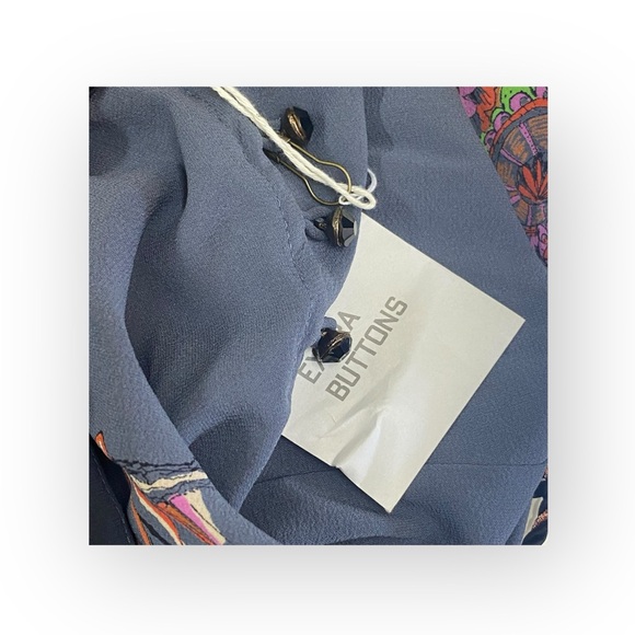 new La Rok Luxe ༄ Braided Lurex Straps Graffiti Print Silk Cami Top ༄ Gunmetal - Picture 14 of 16